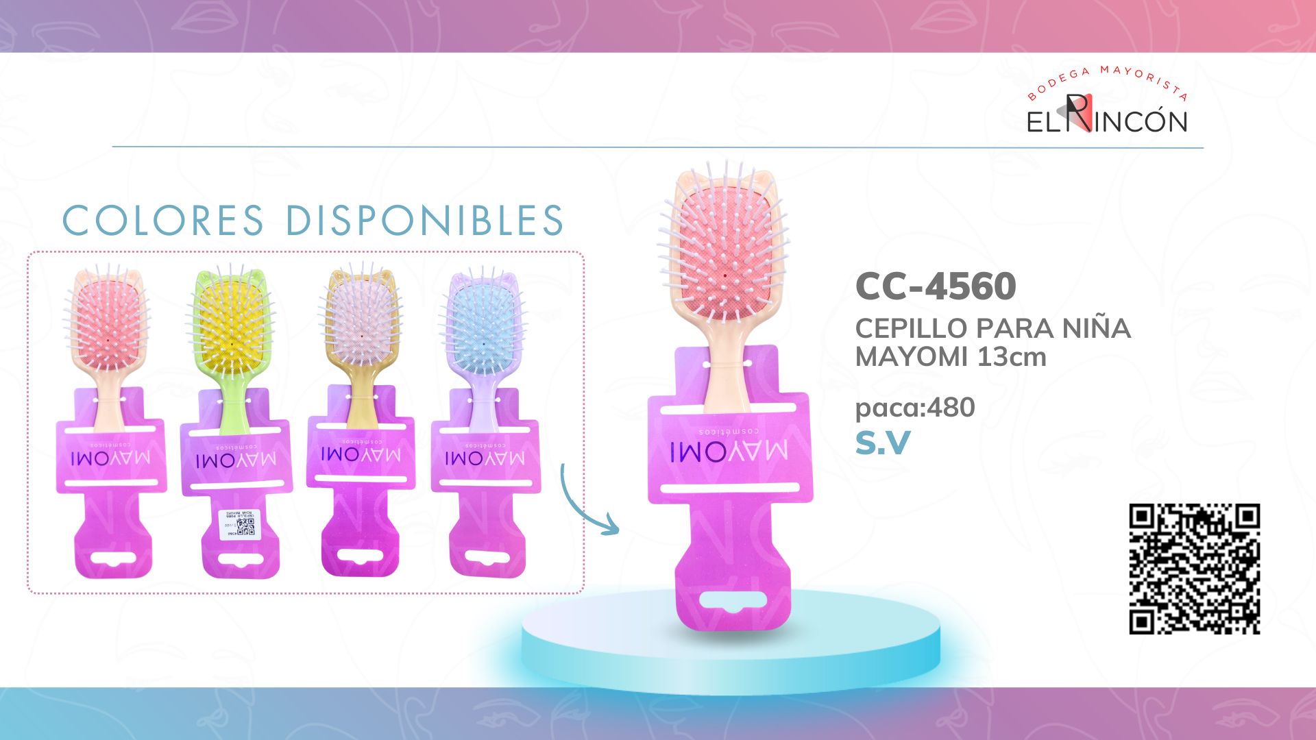 CEPILLO PARA NIÑA MAYOMI BMR-4560
