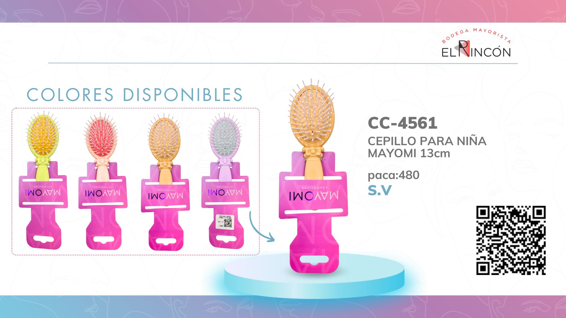 CEPILLO PARA NIÑA MAYOMI BMR-4561