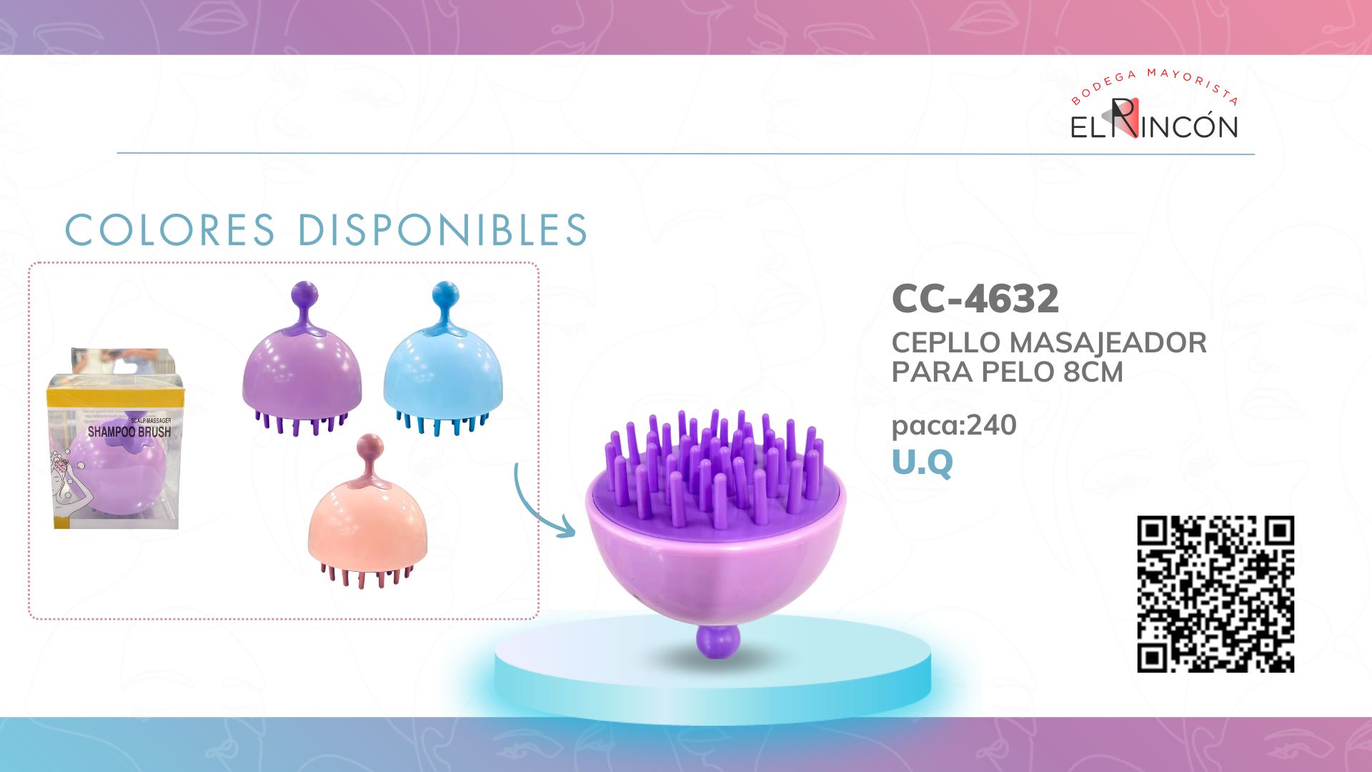 CEPLLO MASAJEADOR PARA PELO 8CM BMR-4632