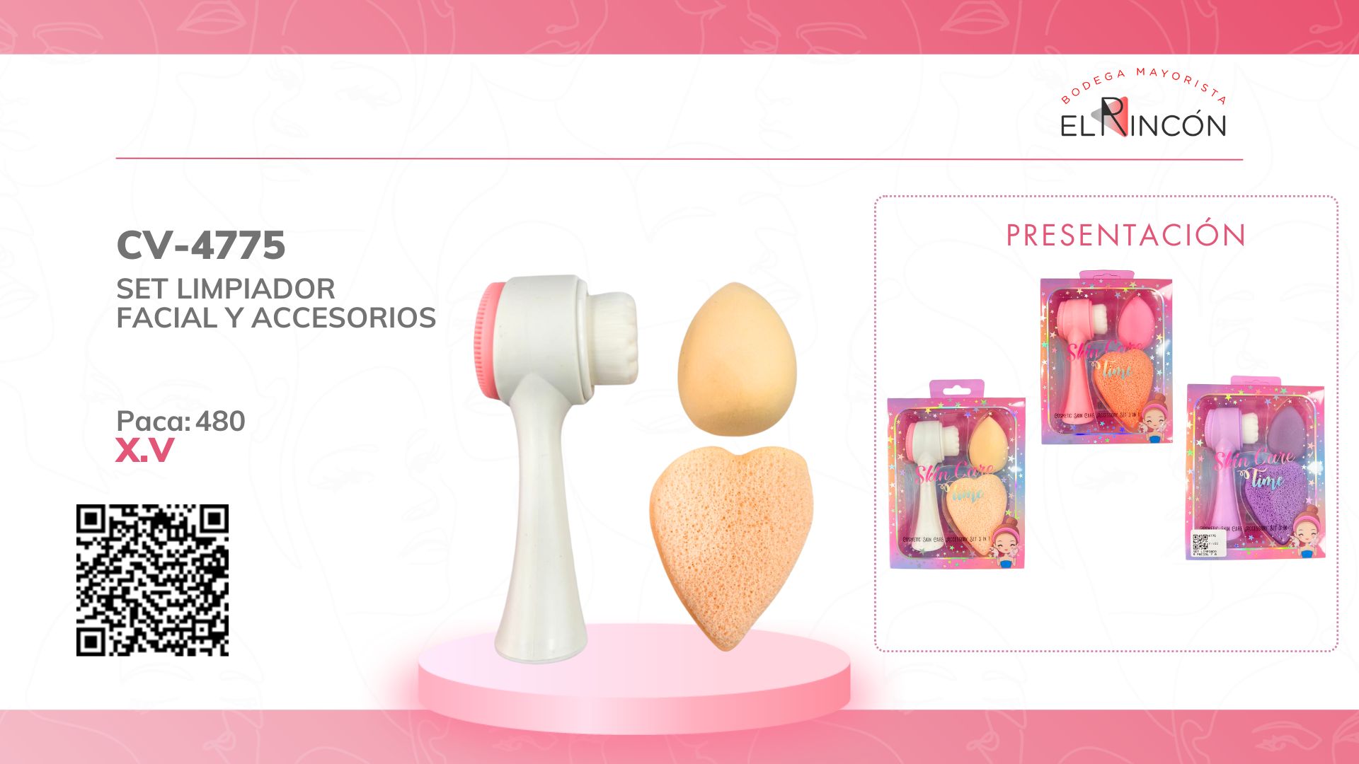SET LIMPIADOR FACIAL Y ACCESORIOS BMR-4775