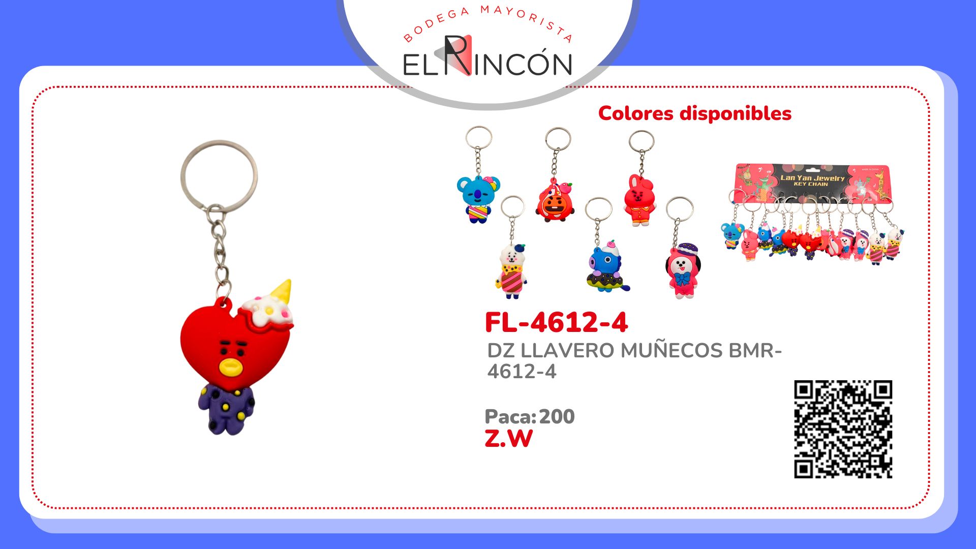 DZ LLAVERO MUÑECOS BMR-4612-4
