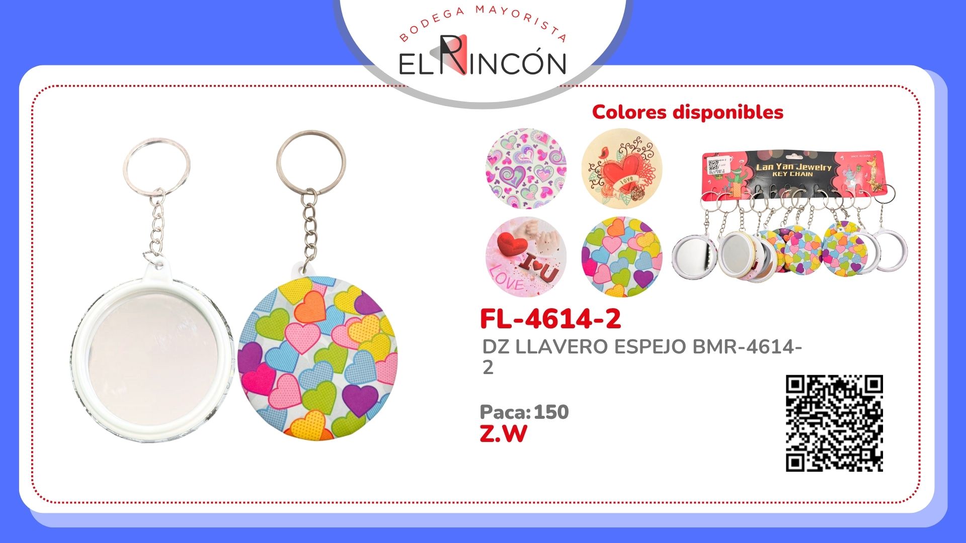 DZ LLAVERO ESPEJO BMR-4614-2
