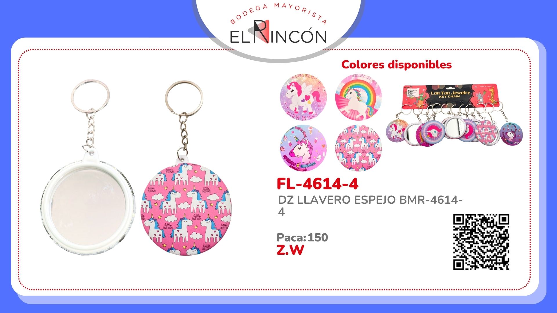 DZ LLAVERO ESPEJO BMR-4614-4