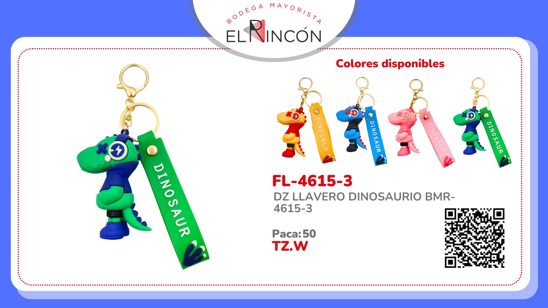 DZ LLAVERO DINOSAURIO BMR-4615-3