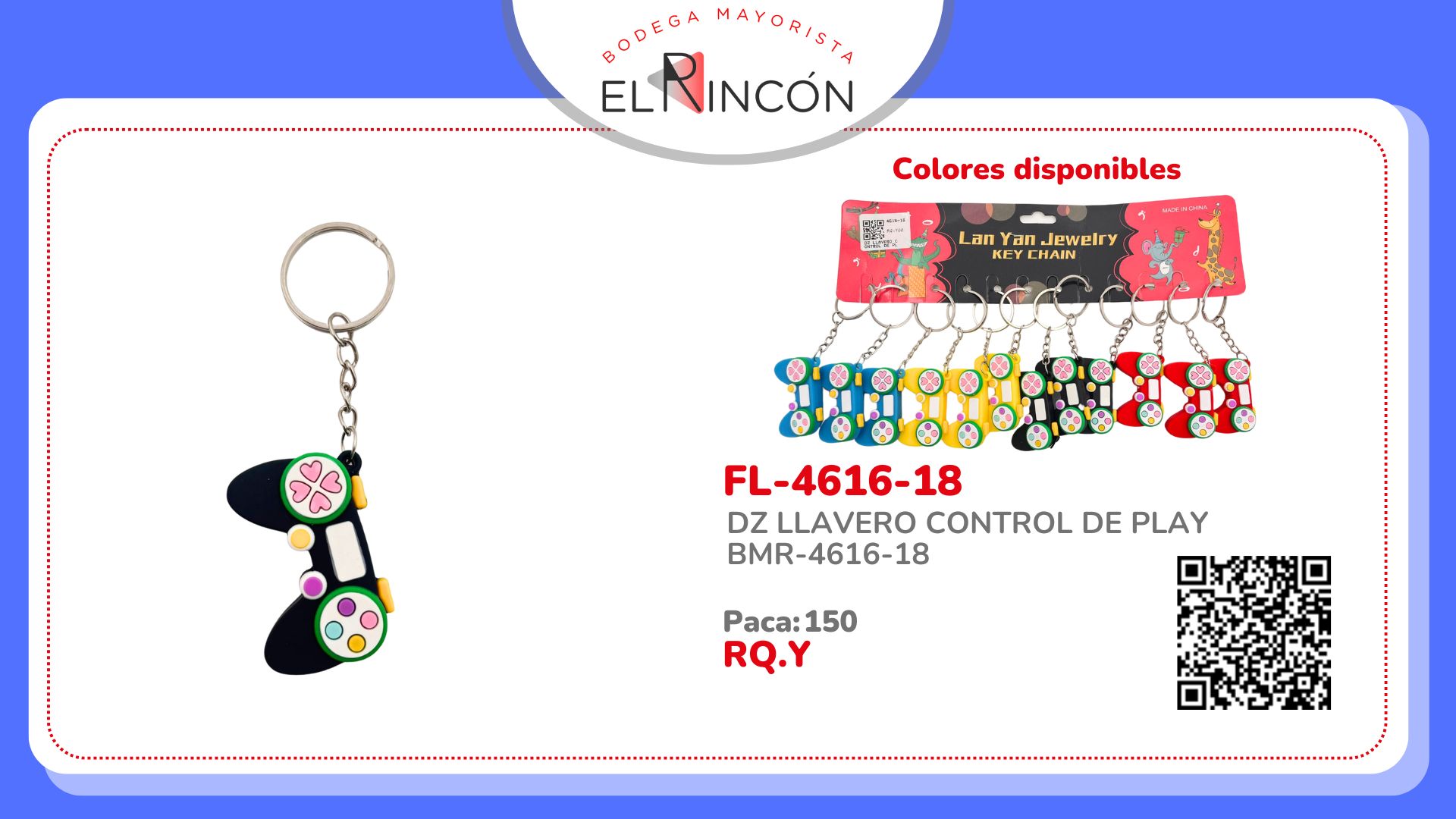DZ LLAVERO CONTROL DE PLAY BMR-4616-18