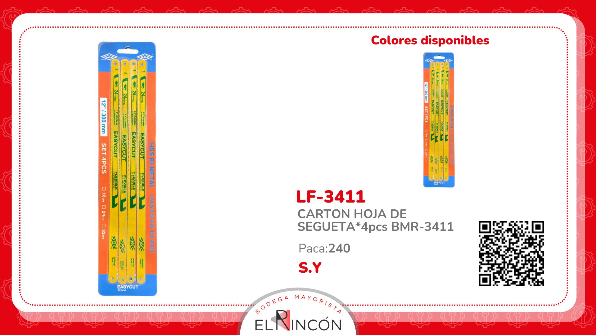 CARTON HOJA DE SEGUETA*4pcs BMR-3411