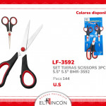SET TIJERAS SCISSORS 3PCS 8" 5.5" 5.5" BMR-3592