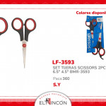 SET TIJERAS SCISSORS 2PCS 6.5" 4.5" BMR-3593
