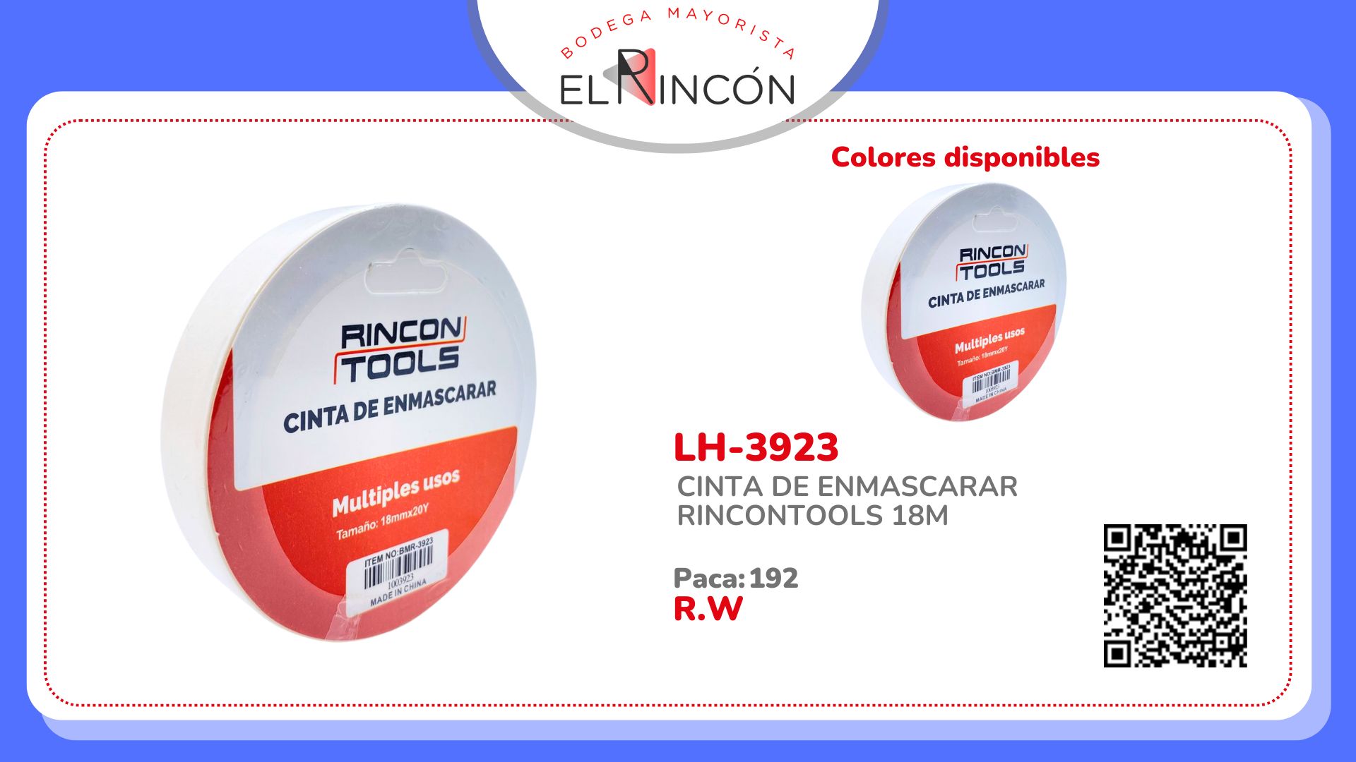 CINTA DE ENMASCARAR RINCONTOOLS 18M BMR-3923