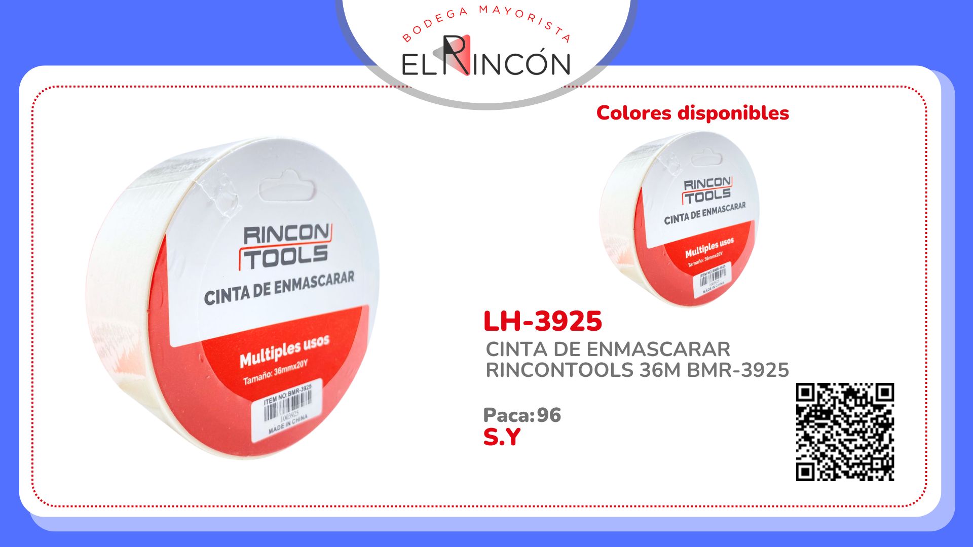 CINTA DE ENMASCARAR RINCONTOOLS 36M BMR-3925