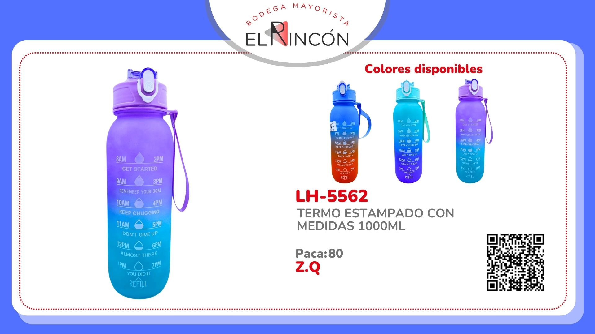 TERMO ESTAMPADO CON MEDIDAS 1000ML BMR-5562