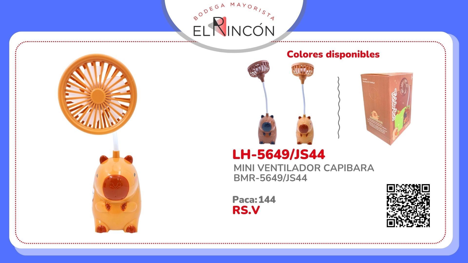 MINI VENTILADOR CAPIBARA BMR-5649/JS44