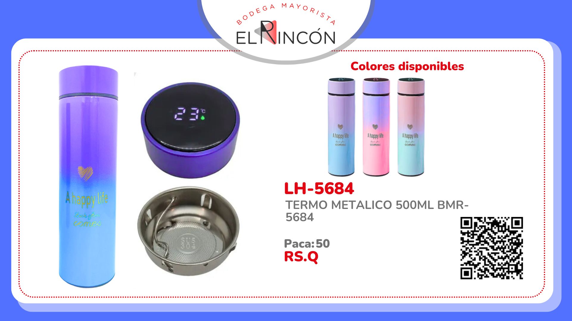 TERMO METALICO 500ML BMR-5684