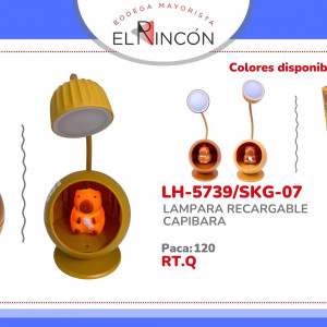 LAMPARA RECARGABLE CAPIBARA BMR-5739/SKG-07