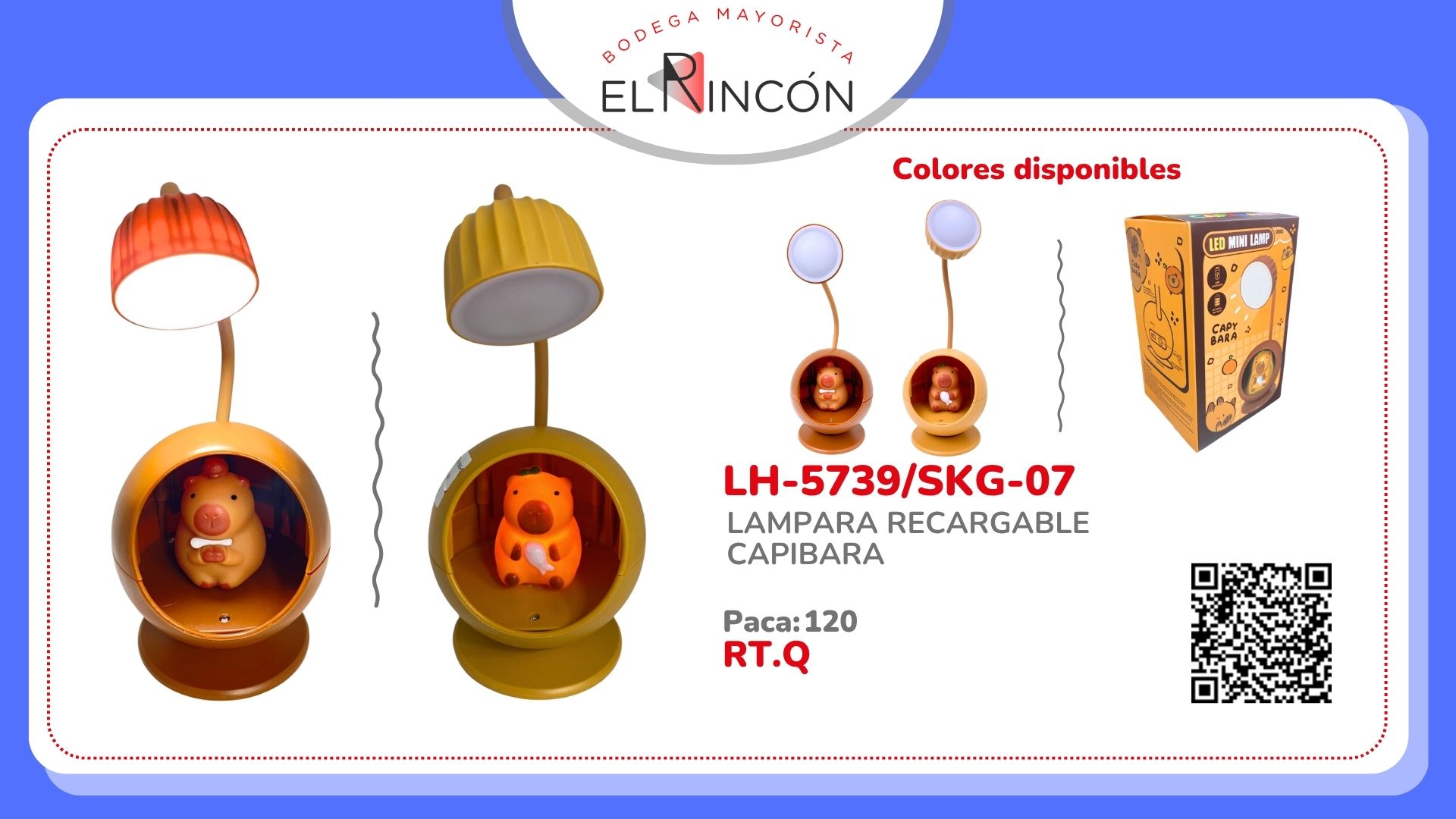 LAMPARA RECARGABLE CAPIBARA BMR-5739/SKG-07