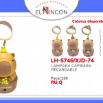 LAMPARA CAPIBARA RECARGABLE BMR-5746/XJD-74