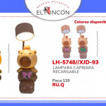 LAMPARA CAPIBARA RECARGABLE BMR-5748//XJD-93