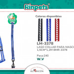 LASO COLLAR PARA MASCOTA 1,5CM*1,2M BMR-3378