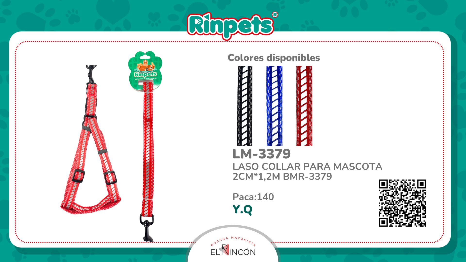 LASO COLLAR PARA MASCOTA 2CM*1,2M BMR-3379