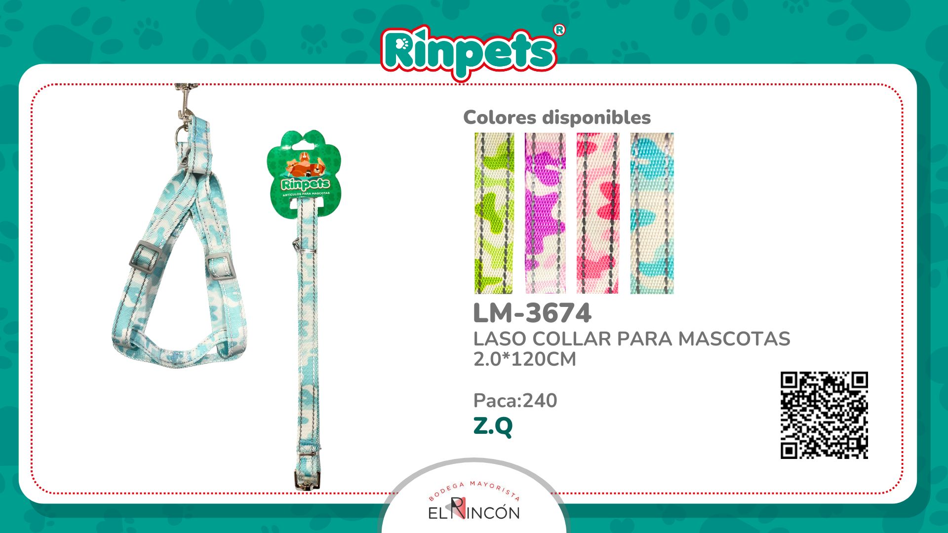 LASO COLLAR PARA MASCOTAS 2.0*120CM BMR-3674