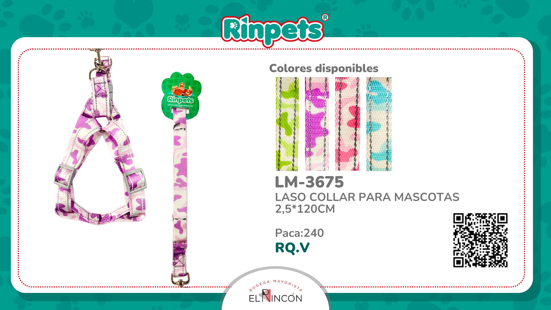 LASO COLLAR PARA MASCOTAS 2,5*120CM BMR-3675