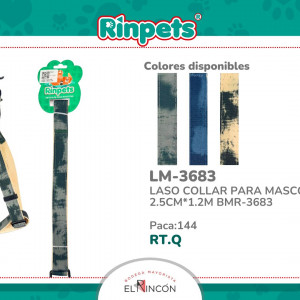 LASO COLLAR PARA MASCOTAS 2.5CM*1.2M BMR-3683