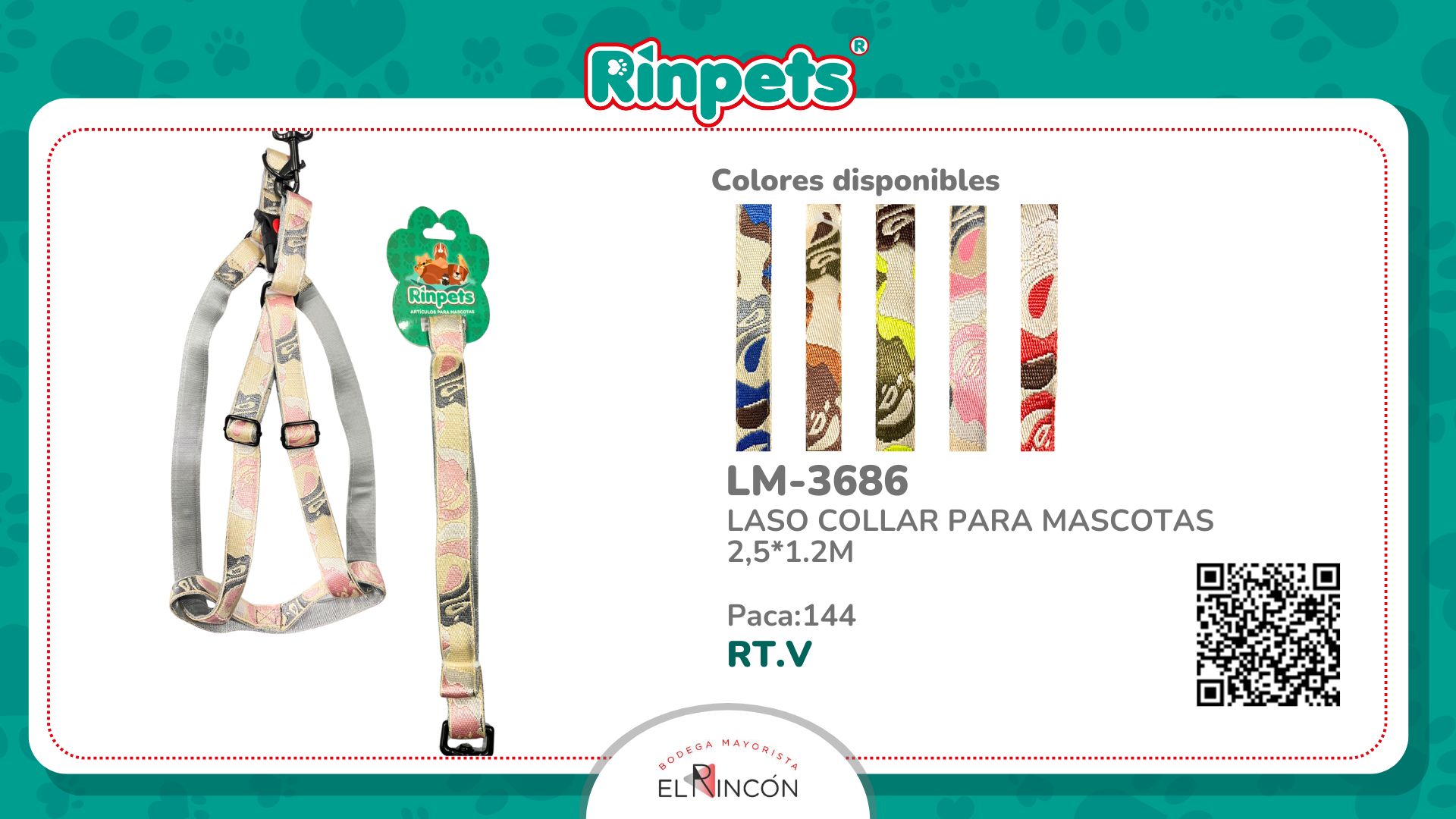 LASO COLLAR PARA MASCOTAS 2,5*1.2M BMR-3686