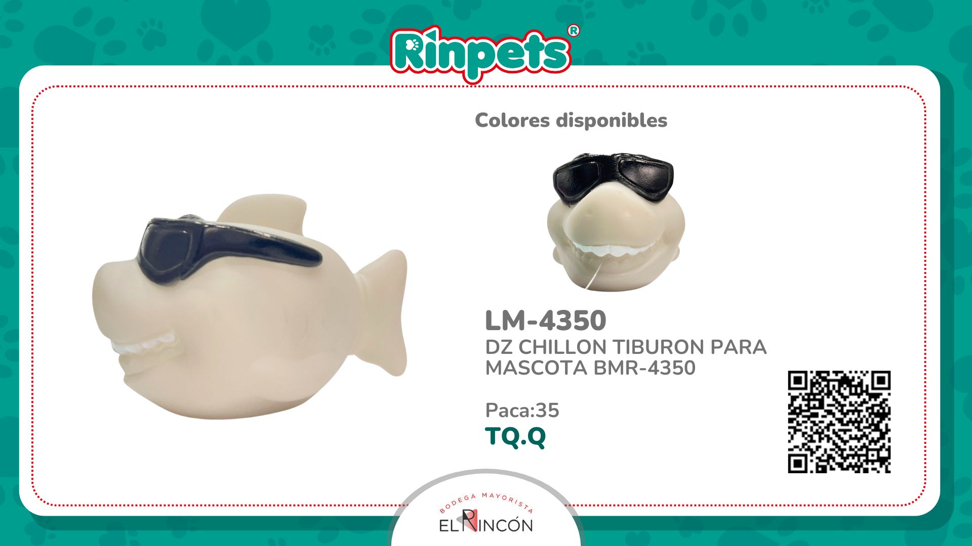 DZ CHILLON TIBURON PARA MASCOTA BMR-4350