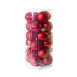 BOLA NAVIDEÑA ROJA 4CM X24