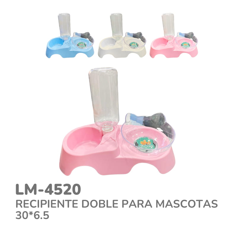 RECIPIENTE DOBLE PARA MASCOTAS 30*6.5 BMR-4520
