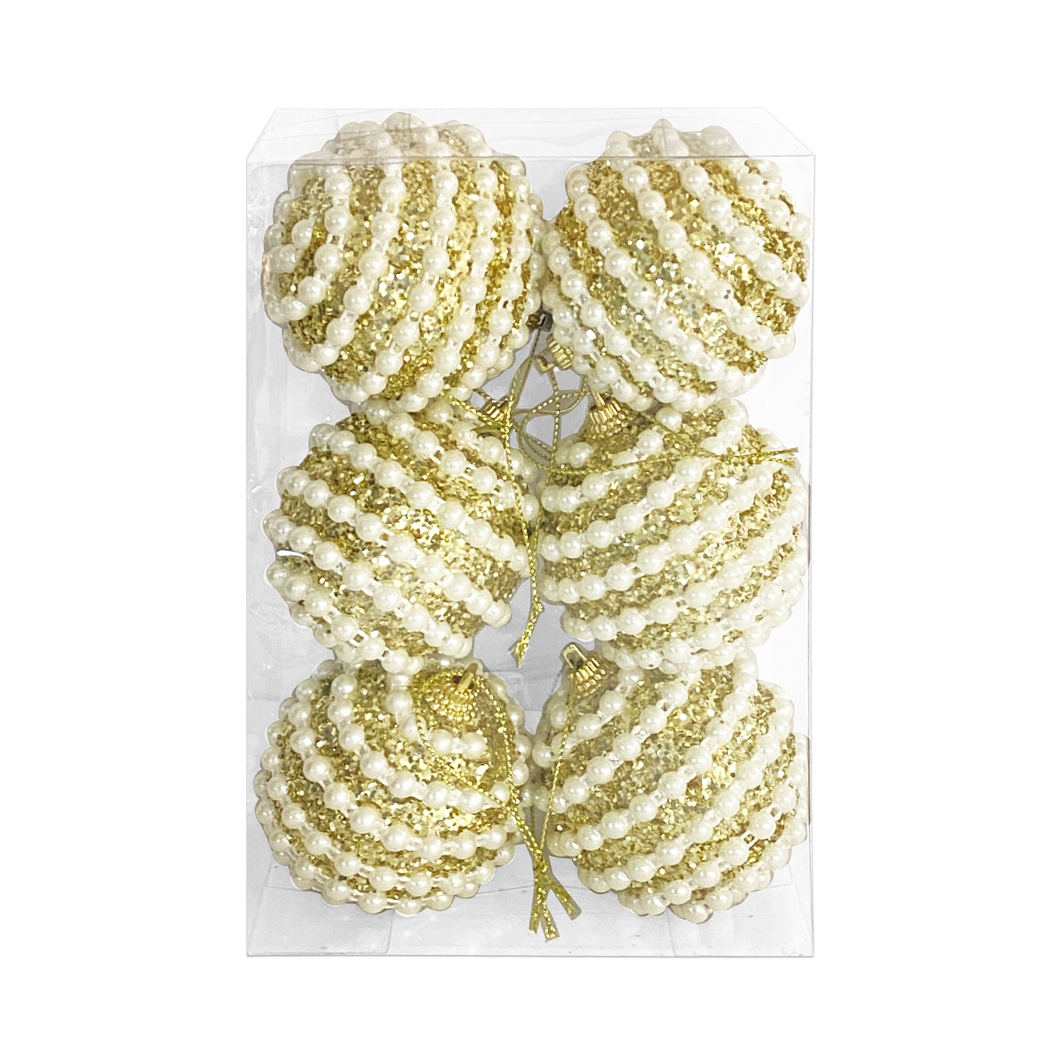 BOLA NAVIDEÑA DORADA 6CM X6