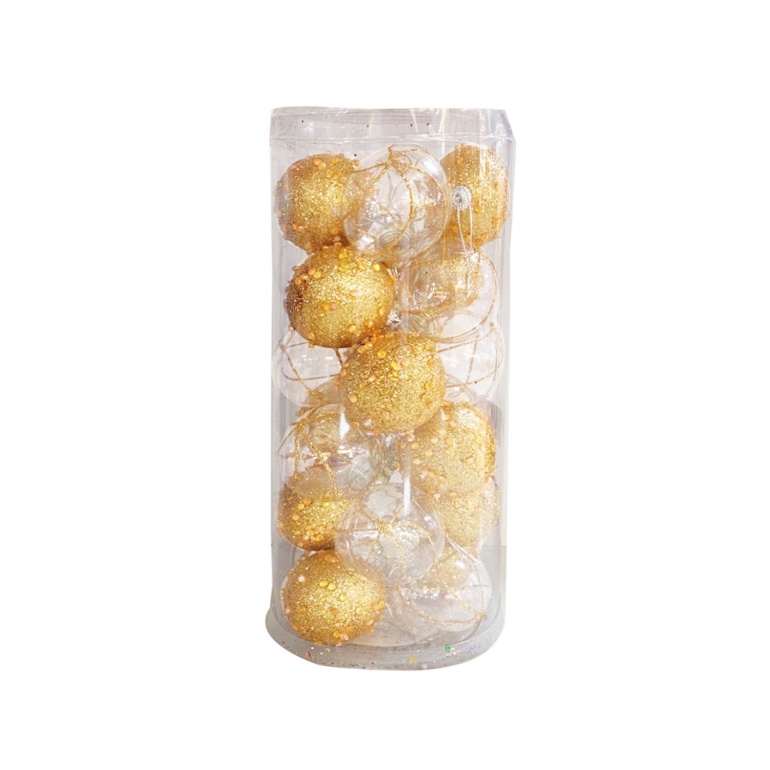 BOLA NAVIDEÑA CHAMPAÑA 6CM X24