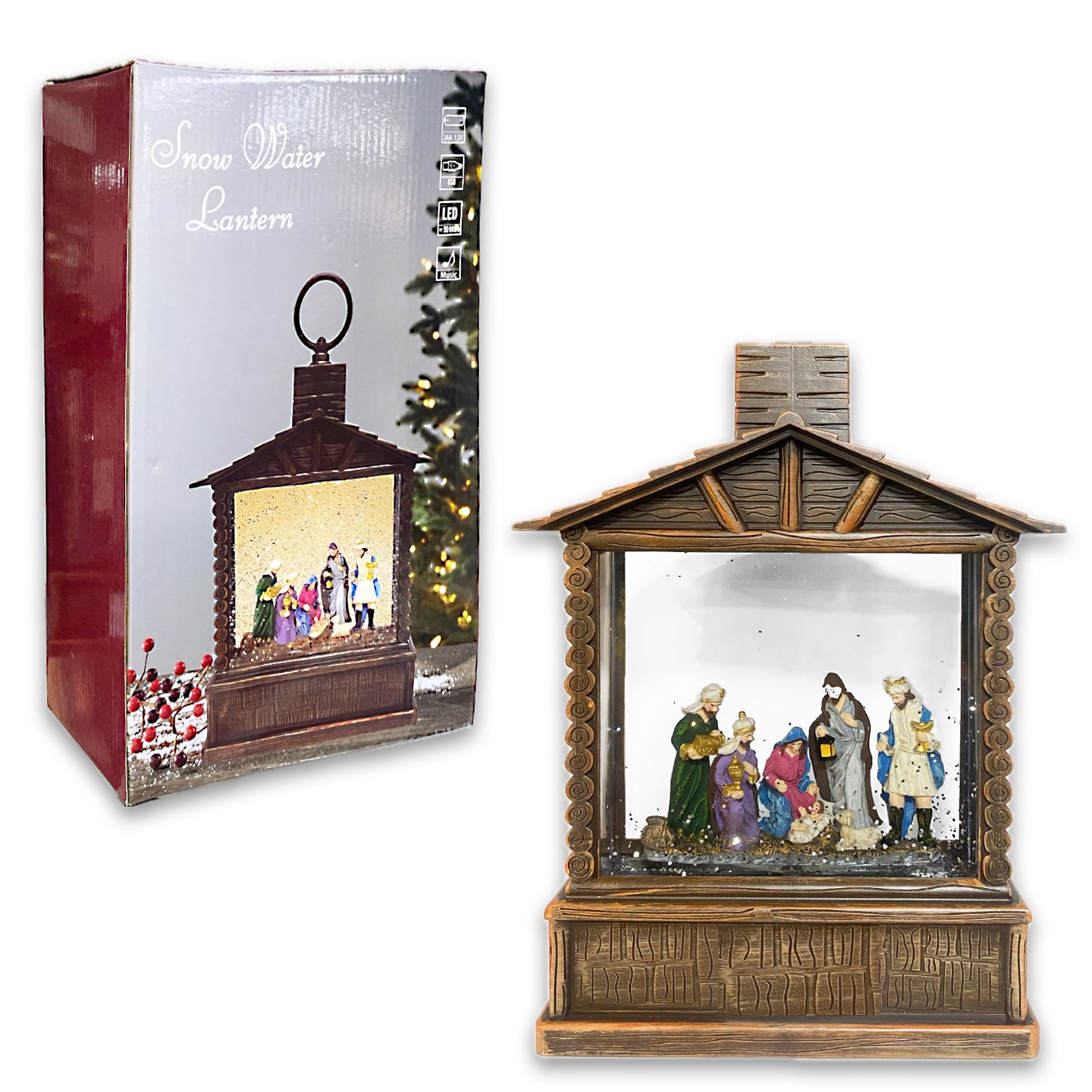 PESEBRE NAVIDEÑO LUZ Y SONIDO (USB Y PILA AA)