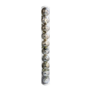 BOLA NAVIDEÑA CHAMPAÑA 6CM X10