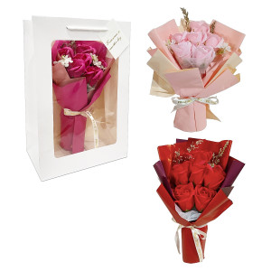 RAMO ROSAS FELIZ DIA EN BOLSA REGALO SEPARADA (CJX5):