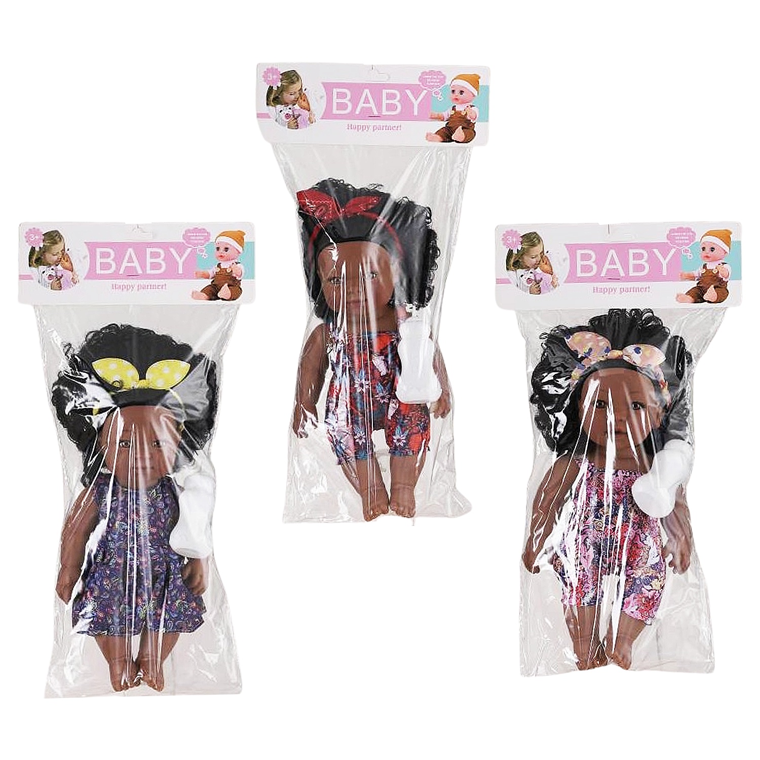 MUÑECA BEBE CON TETERO EN BOLSA