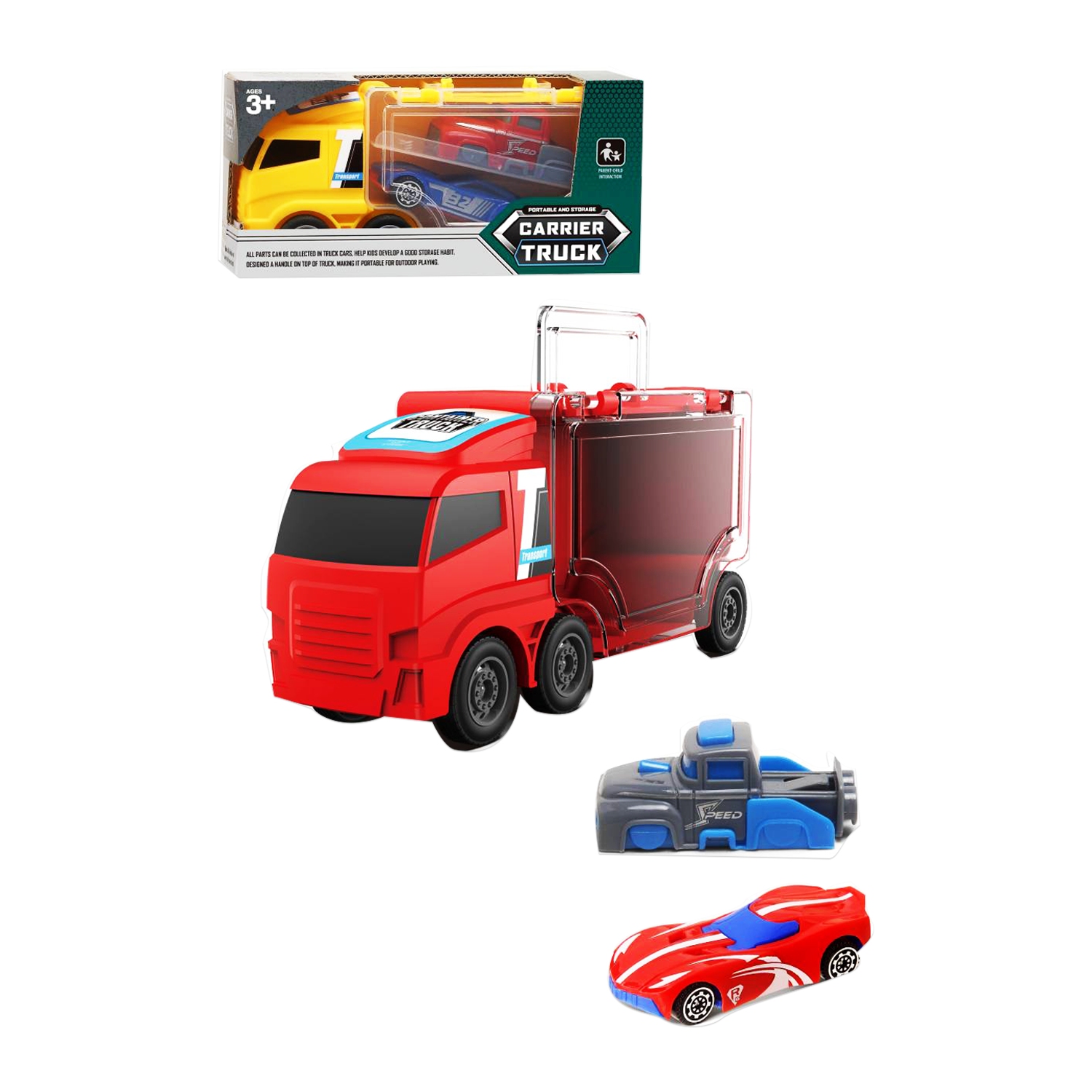 PORTAVEHICULOS CON CARRO Y LANZADOR