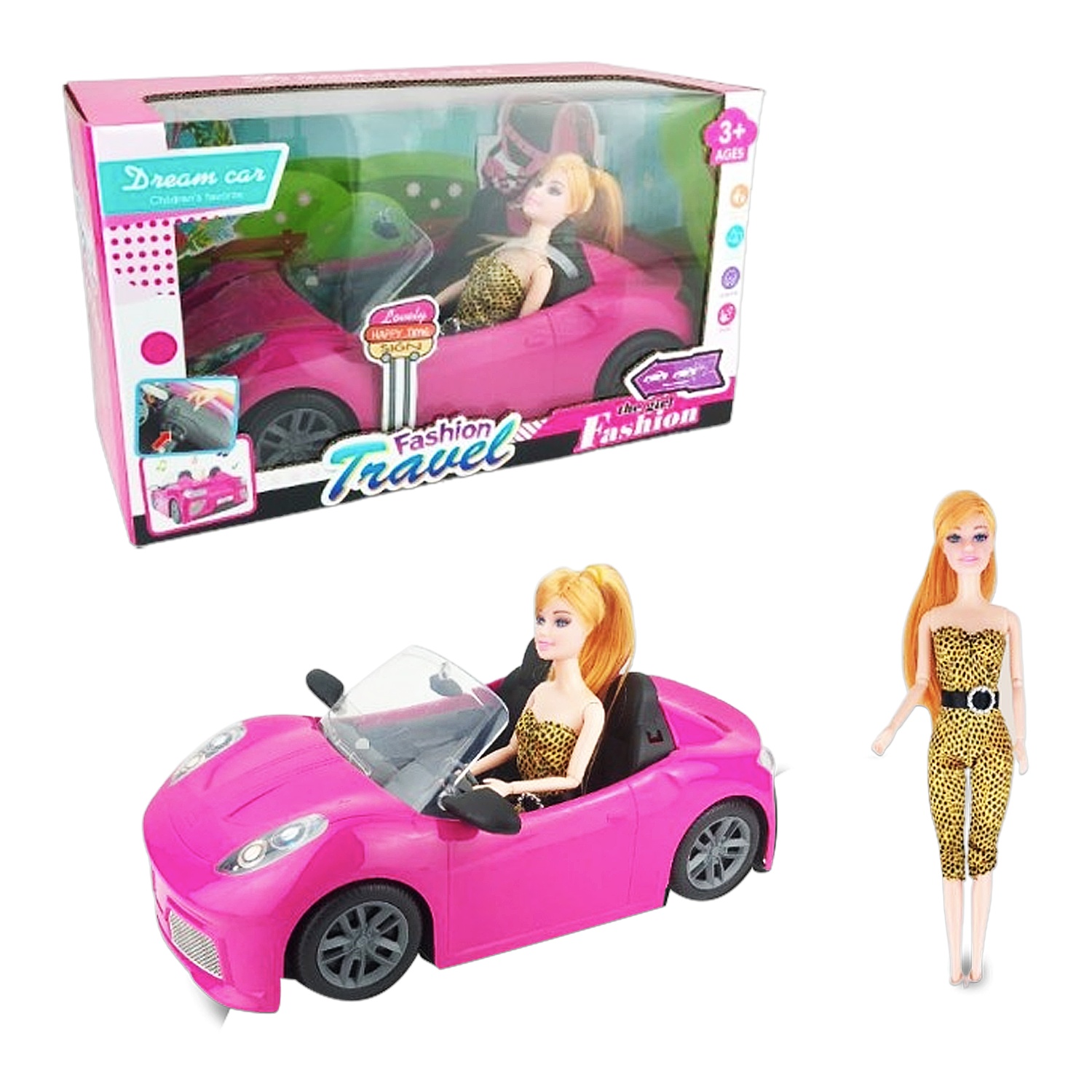 CARRO CON MUÑECA BARBIE