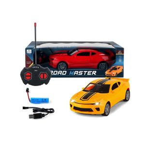 CARRO CON LUZ CONTROL REMOTO  (PILA RECARGABLE)