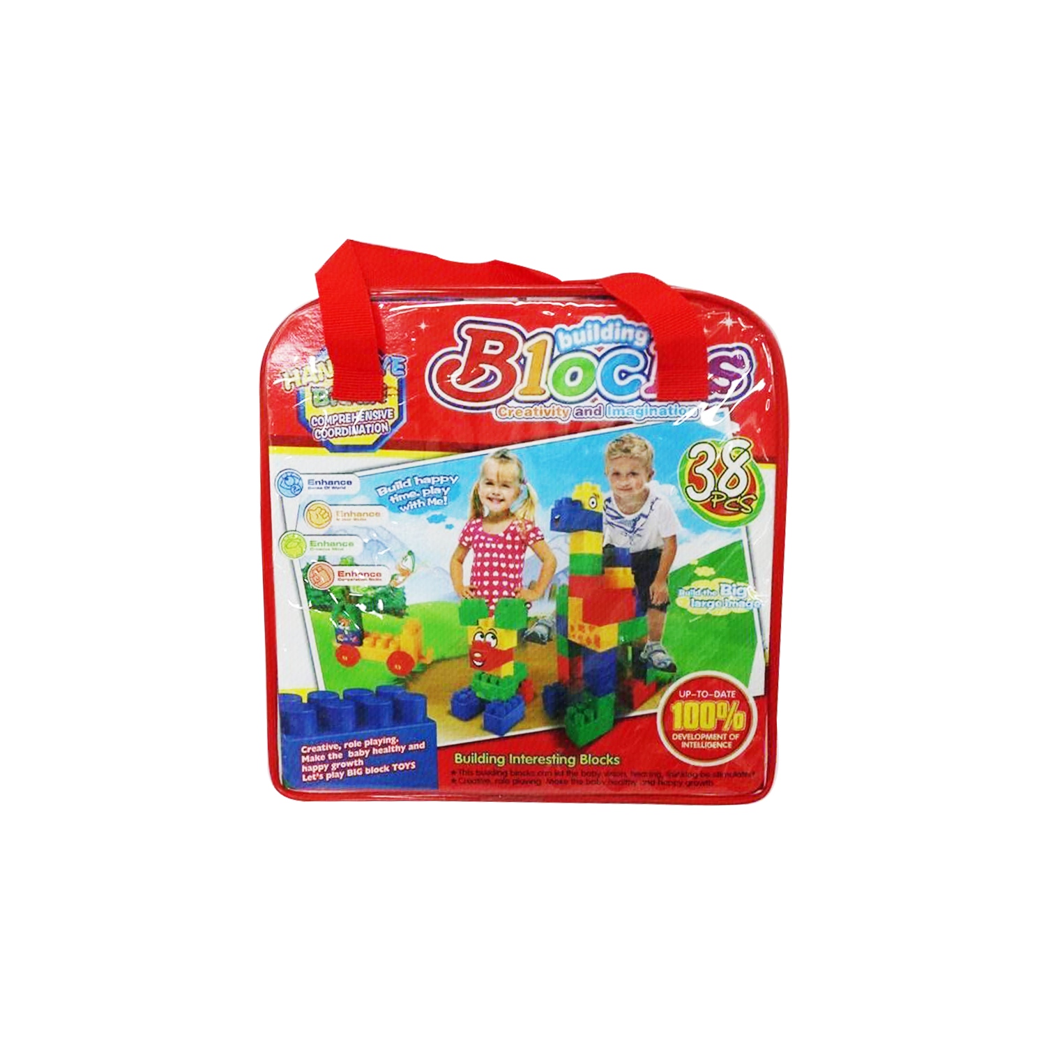 BLOQUES DIDACTICOS EN MOCHILA PLASTICA X 38 PCS