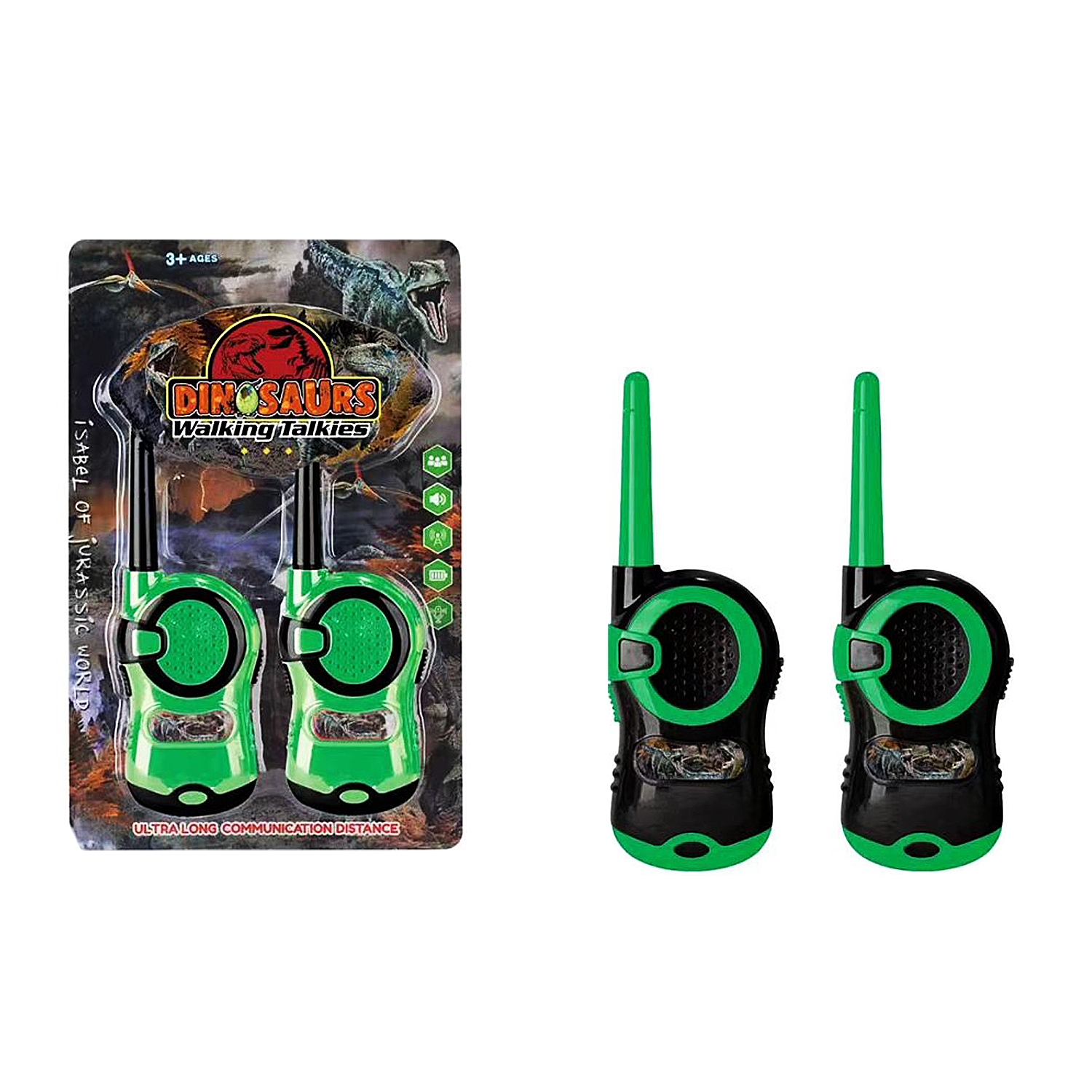 WALKIE TALKIES DINOSAURIO ENCARTONADO