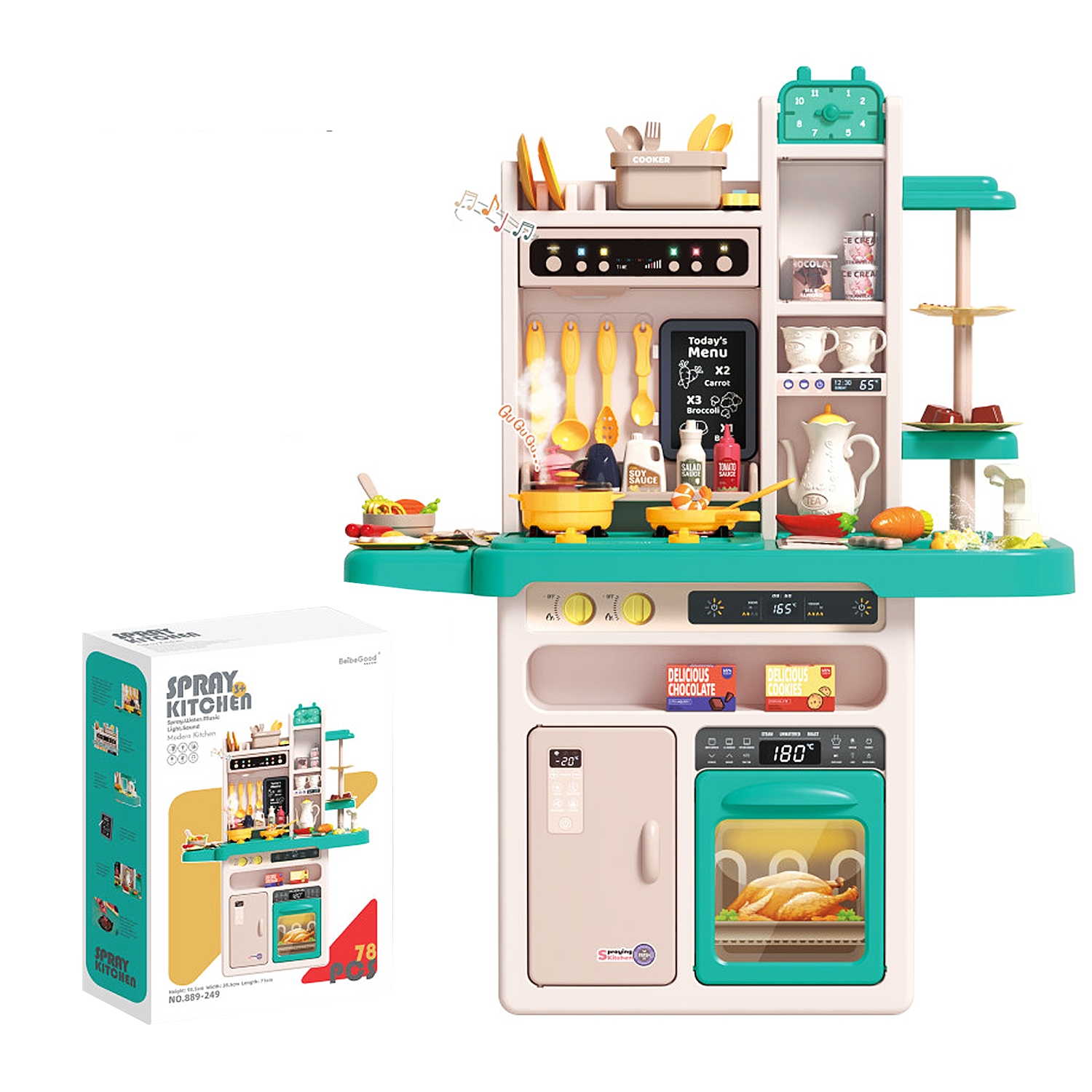 COCINA INFANTIL TIRA HUMO X78 PCS (PILAS AA)