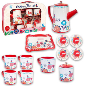 JUEGO DE TÉ EN CAJA METALICA X15 PCS
