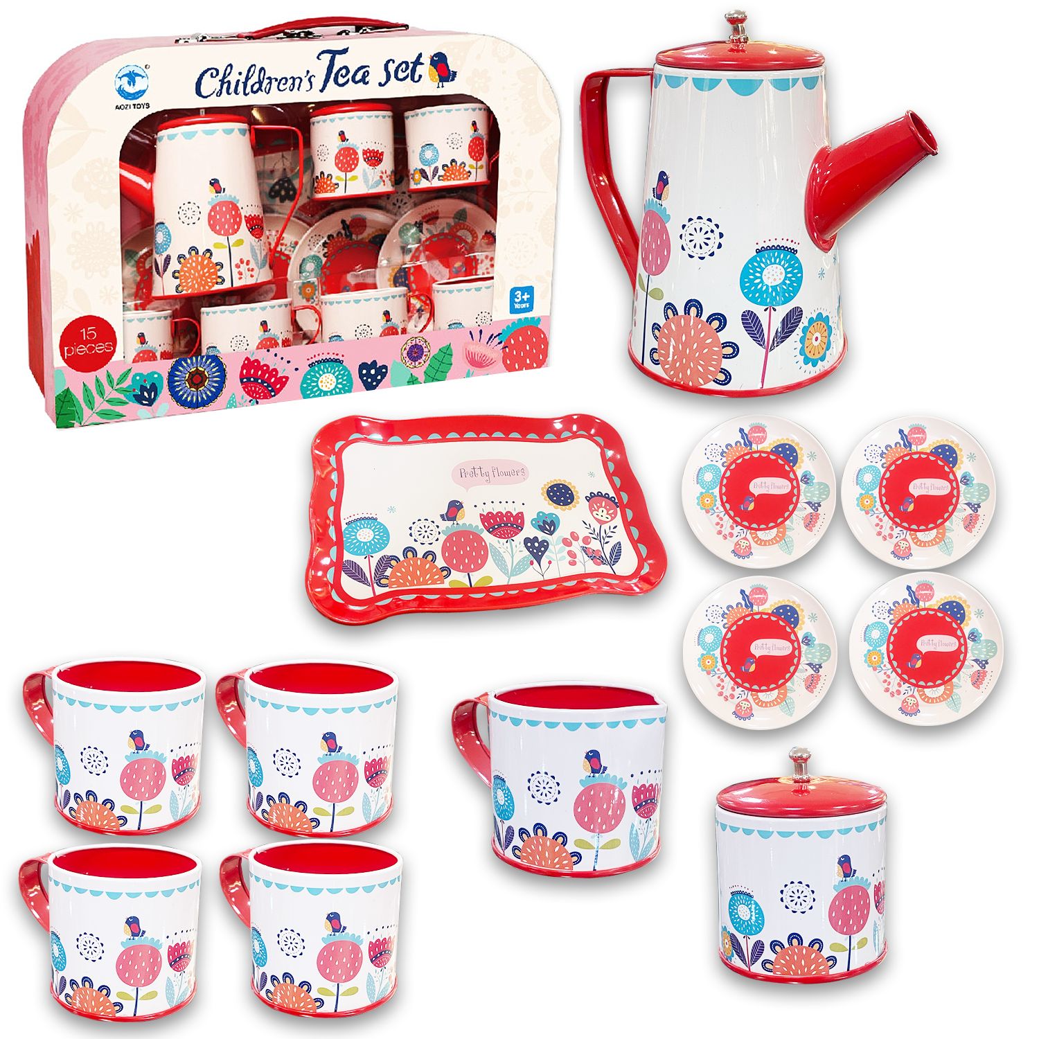 JUEGO DE TÉ EN CAJA METALICA X15 PCS