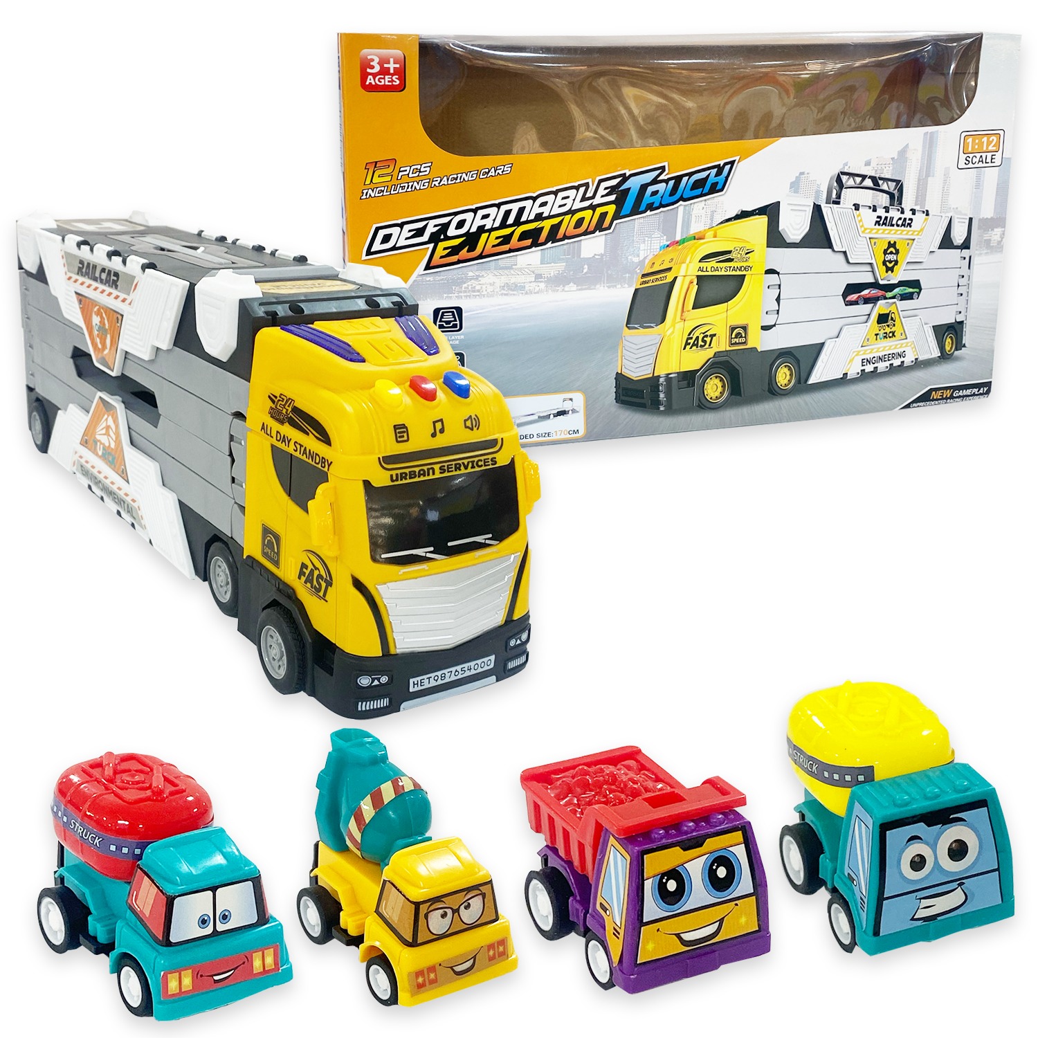 CAMION DE CARGA CONVERTIBLE CON LANZADOR Y CARROS