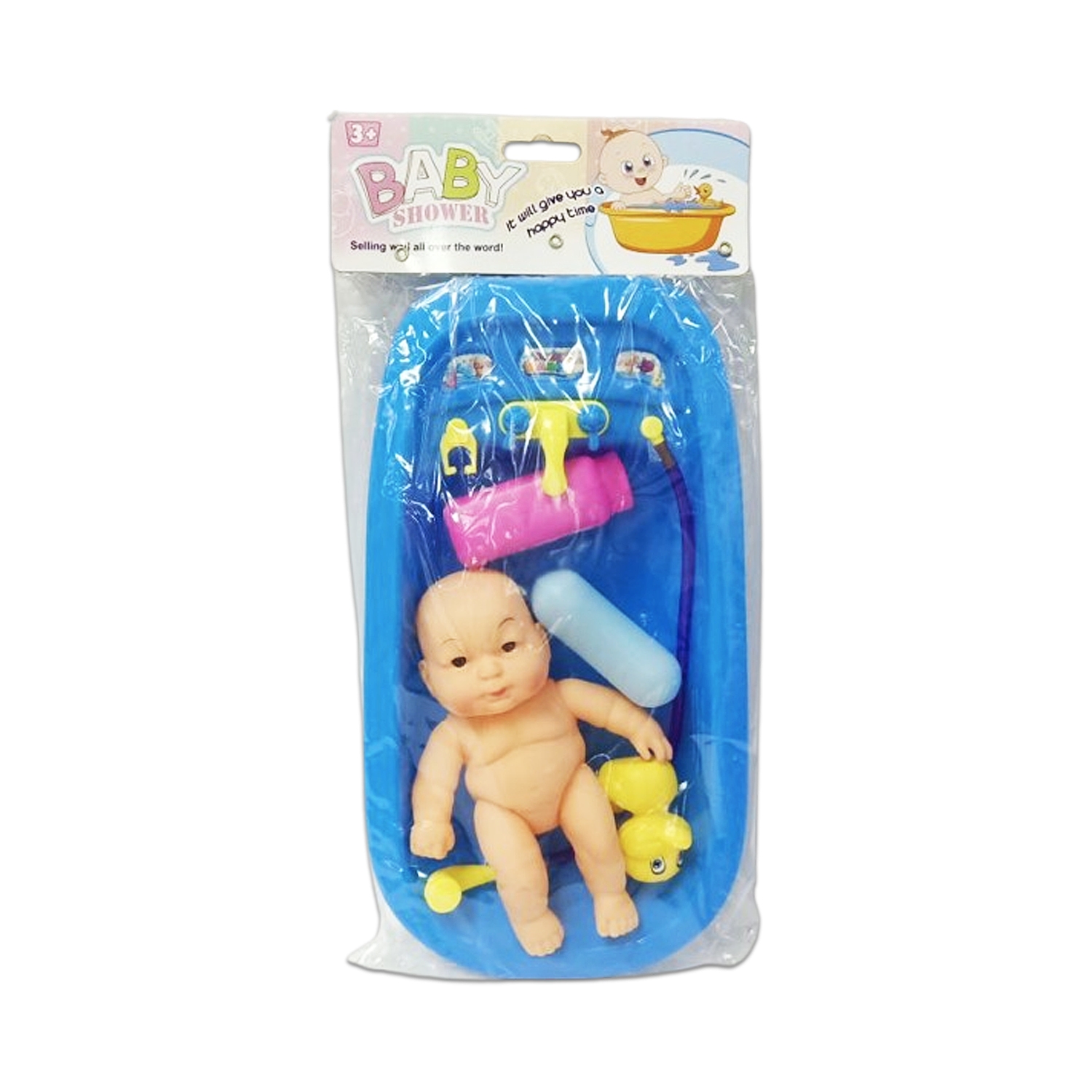 BEBÉ CON BAÑERA EN BOLSA