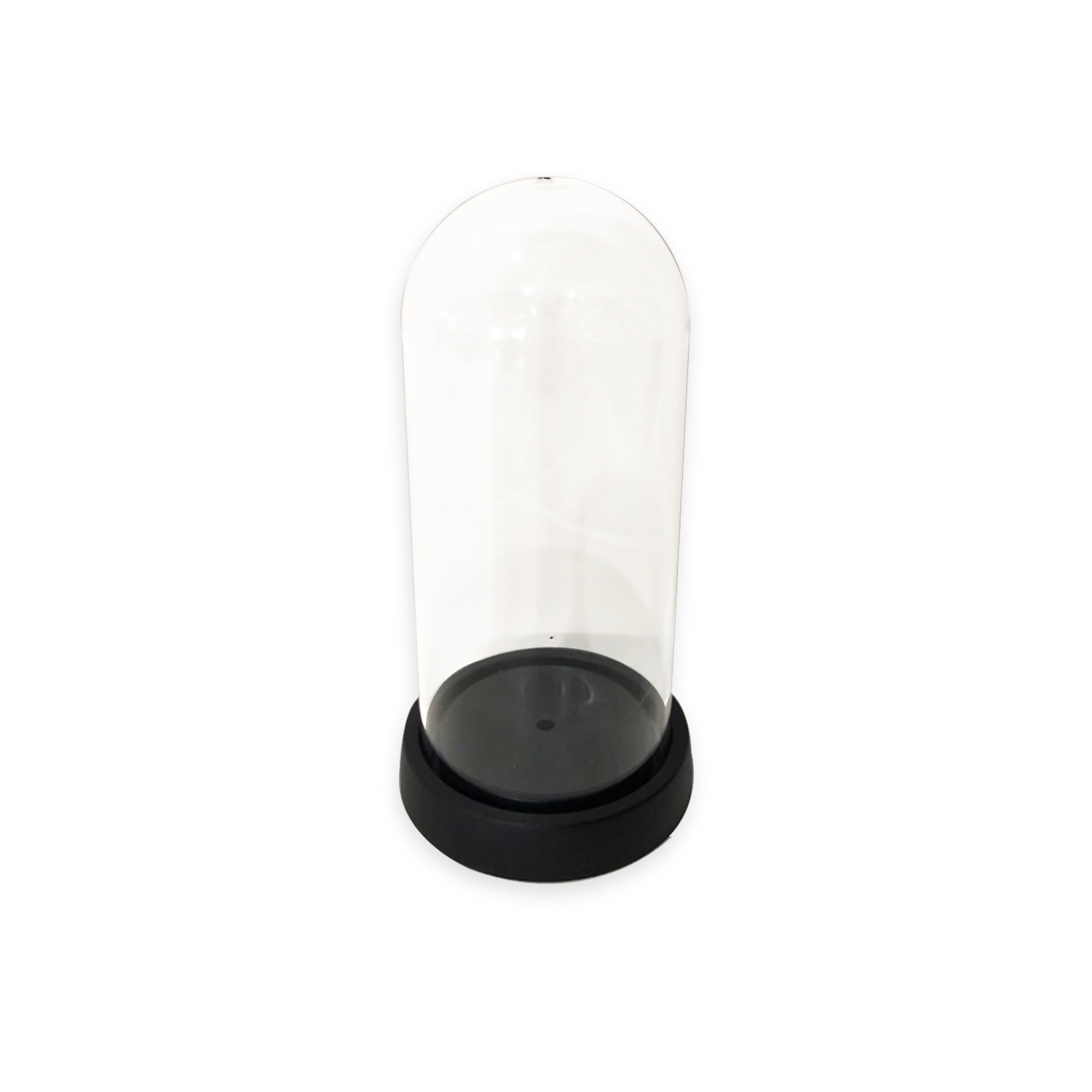 CAPSULA TRANSPARENTE CON BASE 8*18CM