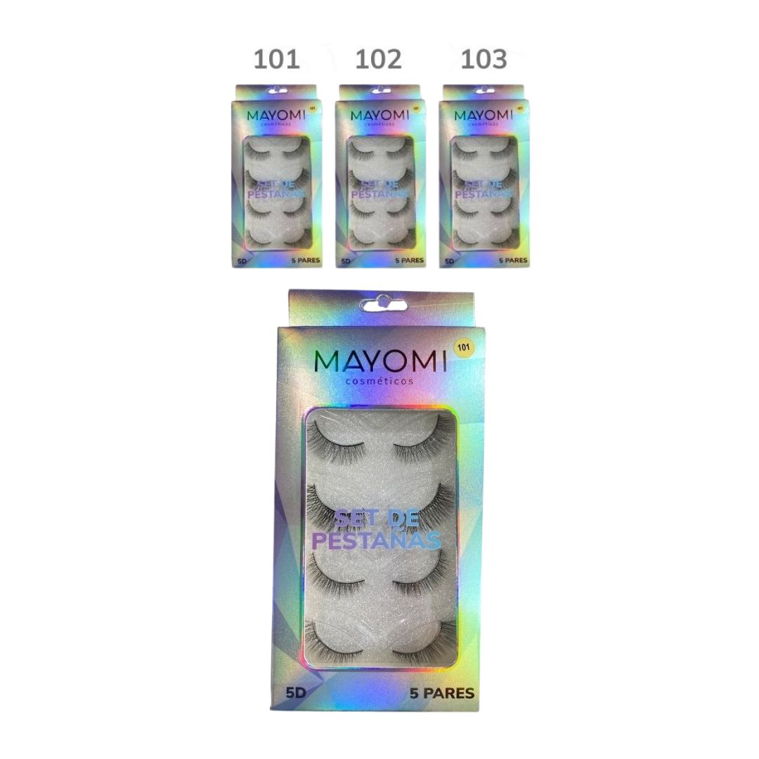 SET DE PESTAÑAS MAYOMI* 5 PARES BMR-3821
