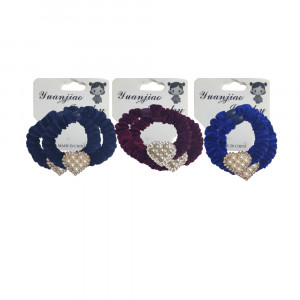 SET DE COLERO APLIQUE LUJO CORAZÓN DK-3258-2