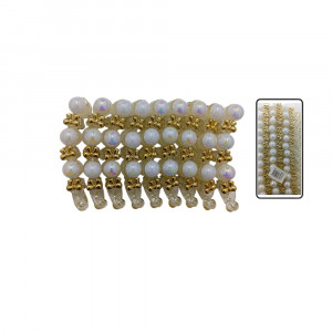 GANCHO BANANA GD PERLA APLIQUE MOÑO DK-3327-3 (PQX12)